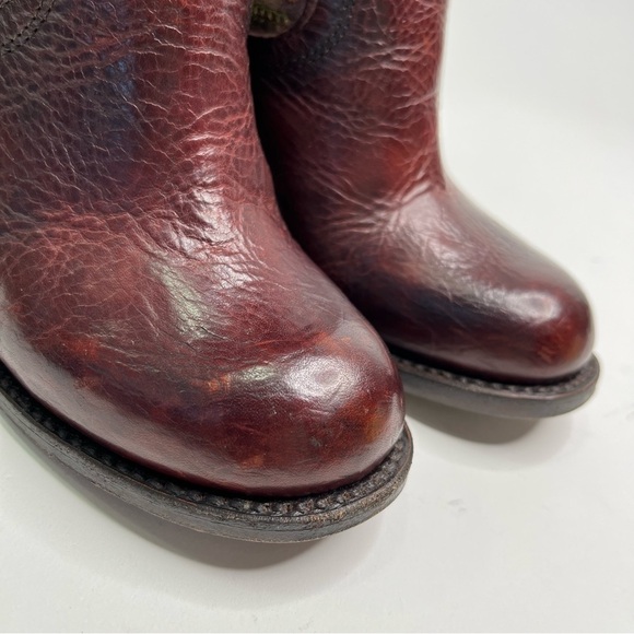 RARE Freebird by Steven Disco Western Tapestry Distressed Rust Leather Boho Boot - Picture 9 of 16